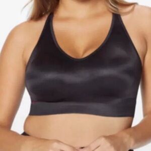 Ruby Ribbon Pin Up Demiette Black Racerback Bra